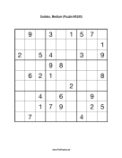 Sudoku - Medium A245 Print Puzzle
