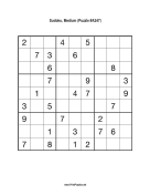 Sudoku - Medium A247 Print Puzzle