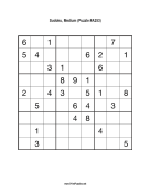 Sudoku - Medium A253 Print Puzzle
