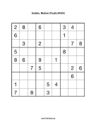 Sudoku - Medium A254 Print Puzzle