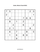 Sudoku - Medium A262 Print Puzzle