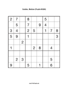 Sudoku - Medium A266 Print Puzzle