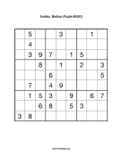 Sudoku - Medium A283 Print Puzzle