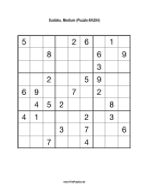 Sudoku - Medium A284 Print Puzzle
