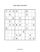 Sudoku - Medium A287 Print Puzzle
