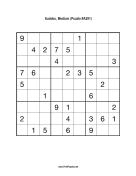 Sudoku - Medium A291 Print Puzzle