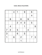 Sudoku - Medium A295 Print Puzzle