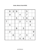 Sudoku - Medium A296 Print Puzzle
