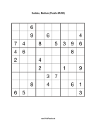Sudoku - Medium A299 Print Puzzle