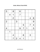 Sudoku - Medium A306 Print Puzzle