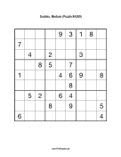 Sudoku - Medium A309 Print Puzzle