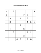 Sudoku - Medium A310 Print Puzzle