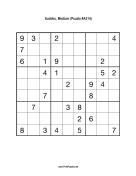 Sudoku - Medium A314 Print Puzzle