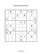 Sudoku - Medium A319 Print Puzzle