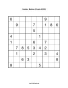 Sudoku - Medium A322 Print Puzzle