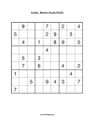 Sudoku - Medium A328 Print Puzzle