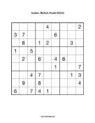 Sudoku - Medium A334 Print Puzzle
