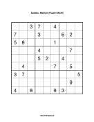 Sudoku - Medium A336 Print Puzzle