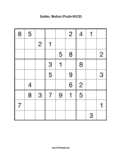 Sudoku - Medium A338 Print Puzzle