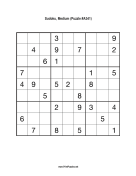 Sudoku - Medium A341 Print Puzzle