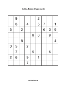 Sudoku - Medium A343 Print Puzzle
