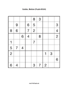 Sudoku - Medium A344 Print Puzzle