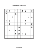 Sudoku - Medium A351 Print Puzzle