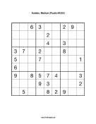 Sudoku - Medium A353 Print Puzzle