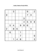 Sudoku - Medium A355 Print Puzzle