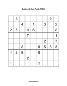 Sudoku - Medium A359 Print Puzzle