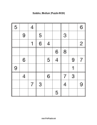 Sudoku - Medium A36 Print Puzzle