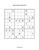 Sudoku - Medium A373 Print Puzzle