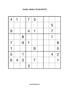 Sudoku - Medium A378 Print Puzzle