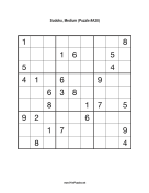 Sudoku - Medium A38 Print Puzzle