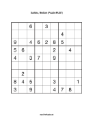 Sudoku - Medium A387 Print Puzzle