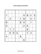 Sudoku - Medium A394 Print Puzzle