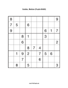 Sudoku - Medium A408 Print Puzzle