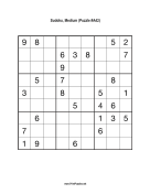 Sudoku - Medium A42 Print Puzzle
