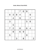 Sudoku - Medium A428 Print Puzzle