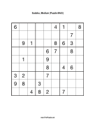 Sudoku - Medium A43 Print Puzzle