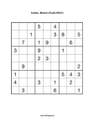 Sudoku - Medium A431 Print Puzzle