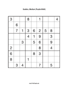 Sudoku - Medium A46 Print Puzzle