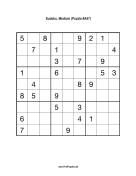 Sudoku - Medium A47 Print Puzzle