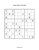 Sudoku - Medium A50 Print Puzzle