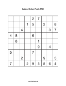 Sudoku - Medium A52 Print Puzzle
