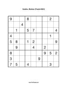 Sudoku - Medium A63 Print Puzzle