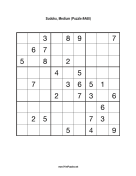 Sudoku - Medium A68 Print Puzzle