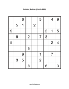 Sudoku - Medium A69 Print Puzzle