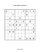 Sudoku - Medium A71 Print Puzzle