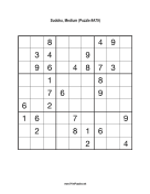 Sudoku - Medium A79 Print Puzzle